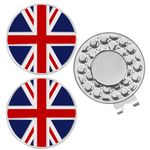 AMRTA Magnetic Golf Ball Marker Hat Clip 1pcs with 2pcs Ball Markers Golf Ball Markers Personalised for Putting Coin Golf Gifts Golfer (UK Flag)