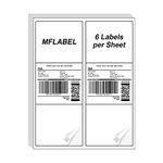 MFLABEL 6-UP 100 Sheets Internet Shipping Labels 3-1/3" x 4" FBA Labels (600 Labels)