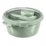 Curver 249948 Smart Eco Line 1.6L Round Storage Box with Cutlery, Plastic