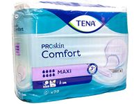 2 x TENA Comfort Maxi Absorbent Incontinence Pads - Dry Feel, Large Shaped Pads (2400 ml) - Pack of 28