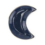 Cabilock Trinket Dish Ceramic Jewelry Dish Blue Moon Shape Decorative Tray Room Decor Decorative Ceramic Accent Vanity Tray Ring Dish Serving Tray Sundries Organiser For Jewelry Cosmetic 10x8cm