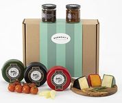 Snowdonia Cheese Company Gift Hamper Containing Three, 200g Truckles - Little Black Bomber, Red Devil & Green Thunder. Also Includes Two Snowdonia Chutneys - Hamper Exclusive To Burmont's