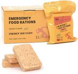 Emergency Food Supply - Peanut Hardtack, Mre Meals Military 2025, Emergency Meals Survival Bars, Camping Hiking Survival Food High Calorie Bars, 12 Count, Long Shelf Life