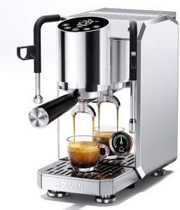 Rowan NOVA Pure RCE5012 Espresso Machine with 15-Bar Pump, Steam Wand & PID