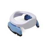 Potette Plus 2-in-1, Folding Travel Potty & Toilet Trainer Seat, White/Blue