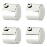 FAST CB45S Heavy Stainless Steel Metal Round Curtain Rod End Cap Finilas for Door and Window 1 Inch Curtain Rod Accessories (4)