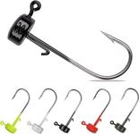 20pcs /Box Ned Rig Jig Hooks Kit,Finesse Mushroom Jig Head for Soft Lure,Bass Fishing,Crappie Jigheads Tackle Assorted Color,0.10oz 0.12oz, 0.16oz (0.16oz (4.6g) - 20pcs)