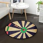 Mnsruu Hitting Target Dart Vintage Round Area Rug for Living Room Bedroom 3' Diameter(92 cm)