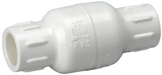 Homewerks VCKP40E5B PVC Schedule 40, 1-Inch in-Line Check Valve, x Solvent, 1 Inch, White