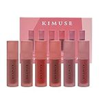 KIMUSE Water Gel Lip Tint 6 Colors Set, Highly Pigmented Long Lasting Moisturizing Glossy Lip Tint Stains, Hydrate Lightweight Lip Gloss Makeup