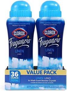 Clorox Fraganzia Laundry Scent Booster Crystals in Linen Scent, Twin Pack, Scented In-Wash Freshener Beads for Fresh, Clean, Great Smelling Clothes and Linens, 18 Oz - 2 Pack