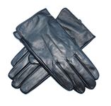 Jasmine Silk Mens Genuine Lambskin Leather Cashmere Lined Gloves BLACK (Extra Large)