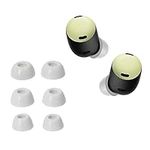 kwmobile Replacement Ear Tips Compatible with Google Pixel Buds Pro - Set of 6 - Memory Foam Eartips - White