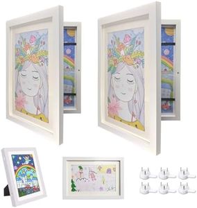 DAGCUXIN Kids Art Frame, 8.5x11 Front Opening Kids Artwork Frames, Kids Artwork A4 Picture Frames Changeable,Artwork Display Storage Frames for Kids Drawings, Artworks, Art Projects, Schoolwork (White 2Pack )