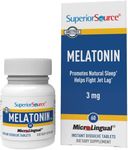 Superior Source Melatonin 3 mg - Healthy Sleep Support Supplement for Adults - Melatonin Formula with Chamomile Aids Relaxation & Restful Sleep - 60 Sublingual Dissolving Tablets