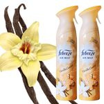 Febreze Air Freshener Spray Set – Limited Edition Vanilla Cookie Scent with Odour Clear Technology, Water-Based Formula, 185 ml Each, Set of 2