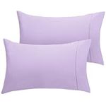 LuxClub Collection Pillowcases 2 Pack - Wrinkle Free Cooling Pillow Cases with Satin Trim - Machine Washable Hotel Bedding Silky Soft - Periwinkle Standard/Queen