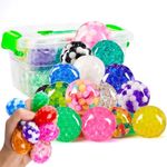 JOYIN Mini Stress Ball Toys, Random 9 Pack Squishy Fidget Toys for Adults, Squishy Stress Relief Ball, Relieve Work Anxiety, Exercise Hand Flexibility, Party Favors