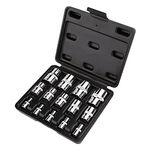 Amazon Basics E Torx Star Socket Set, 14-Piece, 5.91 x 5.12 x 1.77 inch