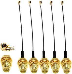 5 Pieces of IPX IPEX-1 U.FL to SMA Female Tail Antenna Wi-Fi Coaxial Low Loss Cables, 6 inches (15 cm)