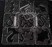 HONEYSEW New Quilting Ruler Free Motion Quilting Template with Quilting Frame (Quilting Frame+10pcs Quilting Template)