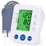 ARSIMAI Blood Pressure Monitor Accurate Automatic Upper Arm High Blood Pressure Monitors Portable LCD Screen Powered by Battery with Adjustable Cuff and Storage Bag -Grey