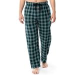 Fruit of the Loom Mens Yarn-dye Woven Flannel Pajama Pant, Green Plaid, XX-Large