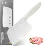 ZHANG XIAO QUAN SINCE 1628 40Cr13 Meat Cleaver, 7.3” Chinese Chopper Knife for Meat Vegetable Chinese Chef's Knife White