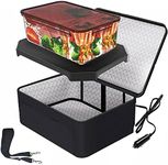 Portable Oven 12V Personal Food Warmer for Prepared Meals Lunch Warmer Reheating at work For Driving, Food Warmer with Lunch Bag for Car 12V (Black)