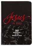 Jesus in Red: 365 Meditations on the Words of Jesus (Imitation Leather) - Daily Motivational Devotions for All Ages, Authored by Ray Comfort, Perfect Gift for Family, Birthdays and More