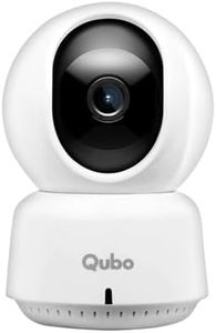 QUBO Smart 360 3MP 1296p WiFi CCTV Security Camera from Hero Group | Mobile App | Two Way Talk | Night Vision | Cloud & SD Card Recording | Made in India | Alexa & OK Google | 1TB SD Card Support