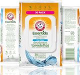 Arm and Hammer Face and Body Wipes for Adults - Deodorant Towelettes 30 Wipes for Women - Shower Wipes for Traveling, Camping, Gym, and Bathing - Alcohol-Free Face Wipes (Clear Water)