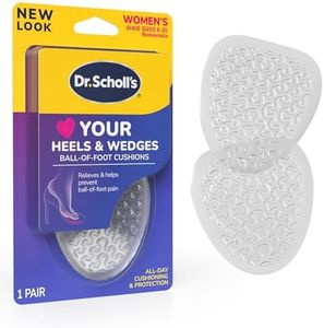 Dr. Scholl's Love Your Heels & Wedges Ball of Foot Cushions for Women, 1 Pair, Metatarsal Pads Women - All-Day Comfort for High Heels - Relieve & Prevent Shoe Discomfort, No Sliding Stopper Pads