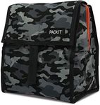 PackIt Freezable Lunch Bag, Charcoal Camo, Built with EcoFreeze Technology, Foldable, Reusable, Zip and Velcro Closure with Buckle Handle, Perfect for Lunches