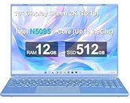 SJMCGC/AOCWEI Laptop 16 Inch Intel N5095 Up to 2.9Ghz, Win 11 Gaming Laptop 12GB RAM 512GB SSD Extension 1TB, Laptops Support 5G WiFi丨BT 4.2丨Cooling Fan丨1920*1200丨Mouse And Keyboard Protector-Blue