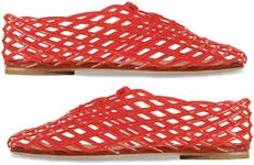 LOCATVE Red Jelly Mesh Ballet Flats