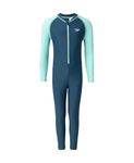 Speedo Boy's Enduraflex Color Block All in One Suit - Dark Teal & Arctic Glass