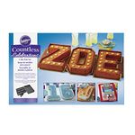 Wilton Countless Celebrations Numbers & Letters Cake Tin Set, Non Stick, 36.8 x 22.8cm (14.5 x 9in) (Packaging May Vary)