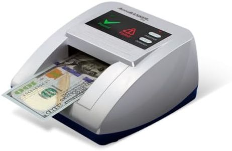 AccuBANKER D480 Fake Finder Multi-Currency (USD/EUR) Counterfeit Bill Detector with UV, MG, IR, WM, Image, Length, Spectrum 7-Point Detection Methods - Optional Battery for Portable Use (No Battery)