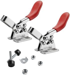 BBQration 2-Pack Quick Release Horizontal Clamps, Toggle Clamp Replacement Parts for Smoker Lid, Pellet Grill Lid, Fixtures, Crosscut Sled, Woodworking Jigs and More, Hold Down Clamp Replacement