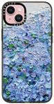 CASETiFY Compact Case for iPhone 15 Plus [2X Military Grade Drop Tested / 4ft Drop Protection] - Nantucket Blue Hydrangeas - Clear Black