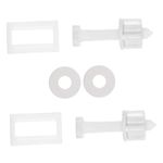 Uonlytech 6pcs Toilet Seat Fixing Screw Toilet Seat Hinge Replacement Toilet Repair Tools Toilet Replacement Toilet Seat Screws Replacement Toilet Bowl Bolts Nuts Kit White Round Glacier Bay