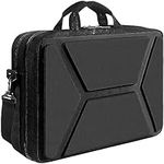 DOMISO 17" Business Laptop Briefcase Water-Repellent Shockproof Protective Messenger Shoulder Bag Travel Bag Compatible with 17"-17.3" Notebooks/Dell/Acer/HP/MSI/ASUS, Black