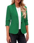 Lookbook Store Blazers for Women Business Casual Blazer Jackets for Women Plus Size Womens Blazers for Work Professional Cute Jackets for Women Trendy Green Size Medium Fits Size 8 / Size 10