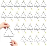 LECEHIVO 24 Pcs 6 Inch Steel Triang