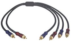 VKheroKV [Wv-rcato2/rcakite-05] RCA Stereo Plug Male to Dual RCA Stereo Plug Male 1 Input 2 Output Stereo Audio Splitter Cable/Gold Plated Plug / 4n OFC Pure Copper Wire (1.5FT(50CM))