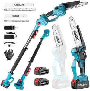 AUTUBIN 8 & 6 Inch Electric Pole Saw for Tree Trimming