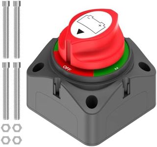 Battery Disconnect Switch, Malictele 200A 1-2-Both-Off Marine Dual Battery Switch 12-48V Waterproof Heavy Duty Battery Isolator Switch for Car Vehicle RV and Boat