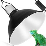 NEPTONION Reptile Lamp Fixture, 8.5inch Deep Dome Lamp Cap Lamp Fixture Optical Reflection Cover for Reptile Glass Terrariums fit UVB UVA Bulb, Basking Heat Bulb, Ceramic Heat Emitter