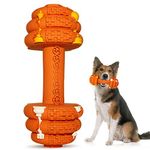 Hswaye Dog Chew Toys for Aggressive Chewers,Food Grade Non-Toxic Dental Pet Toy,Tough Durable Indestructible Dog Toys for Medium Large Dogs.Orange.